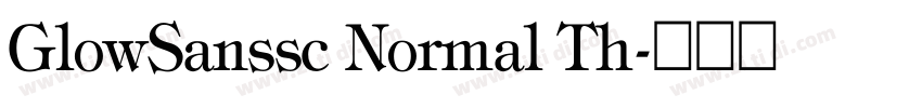 GlowSanssc Normal Th字体转换